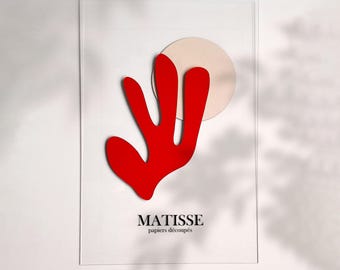 Matisse, Obra de arte transparente, rojo y beige