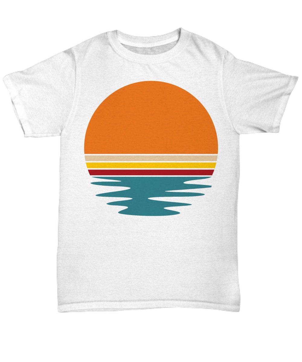 Retro Vintage Sunset Unisex Tee Best Gift Quality Shirt | Etsy