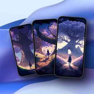 Jacarandas - Paquete de papel tapiz / Fondo de iPhone y Android / Paquete de fondo - Descarga digital