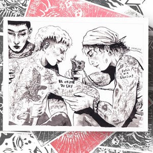 Illustration "Be Crime / Do Gay" - LGBTQIA+ Pride - Trans Queer Love - Feminist Drawing - Tattoo Artprint image 5