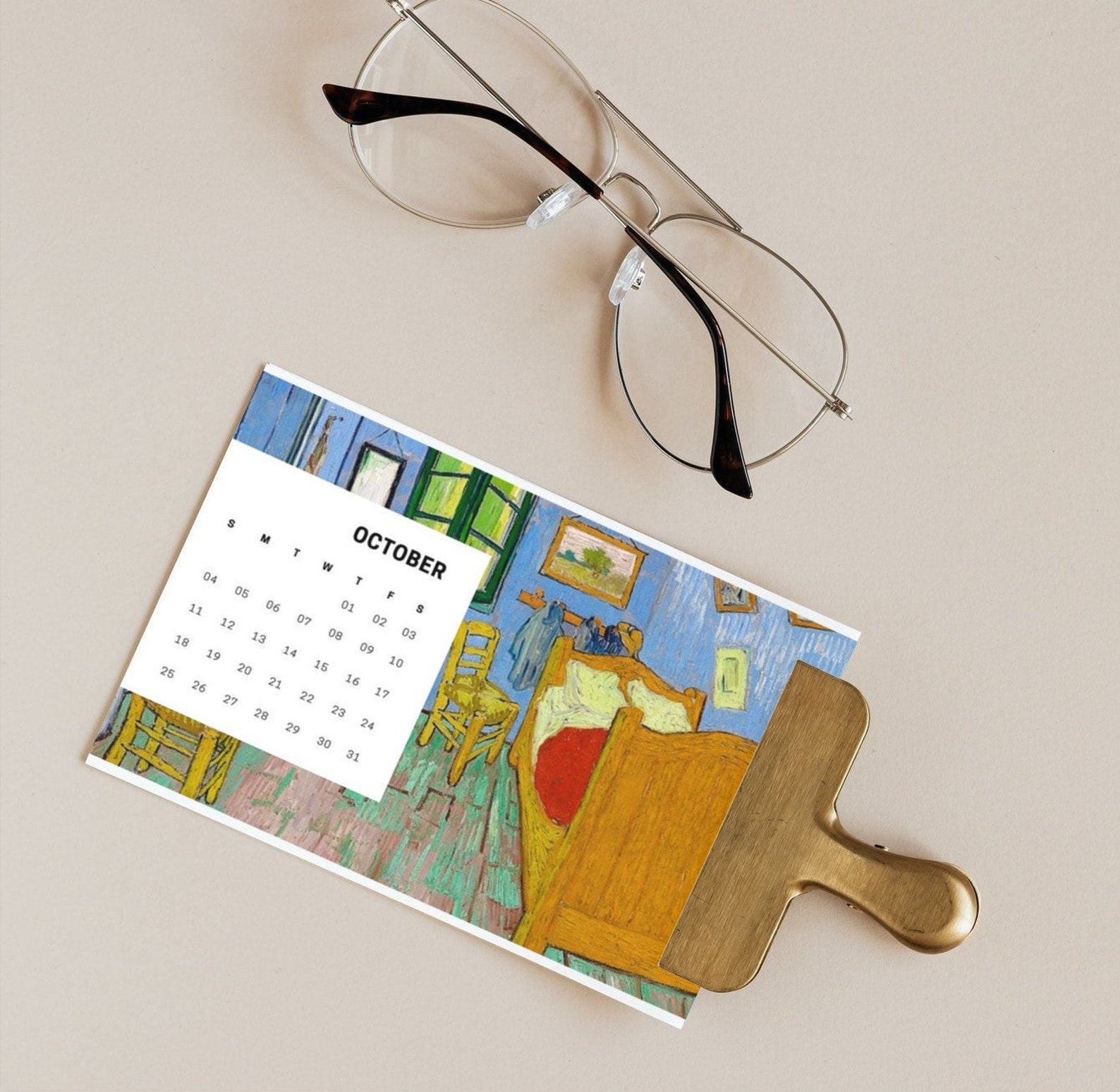 Printable Vincent Van Gogh Art Calendar / Desktop Calendar Etsy