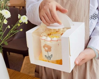 Cake Boxes with Window: Portable Bakery Packaging, 5 Sets