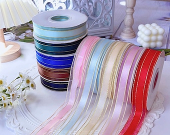 1 Rouleau De Ruban En Organza Transparent En Mousseline De Soie - Ruban