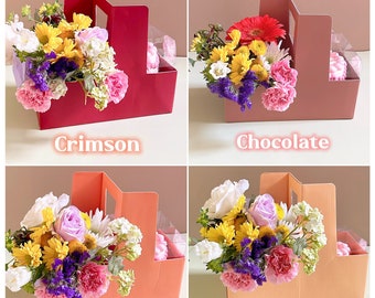 5 juegos de cajas de regalo con forma de flor para tartas, con 5 cajas pequeñas transparentes para tartas, para el Día de la Madre, San Valentín, bodas, cumpleaños, aniversarios y fiestas.