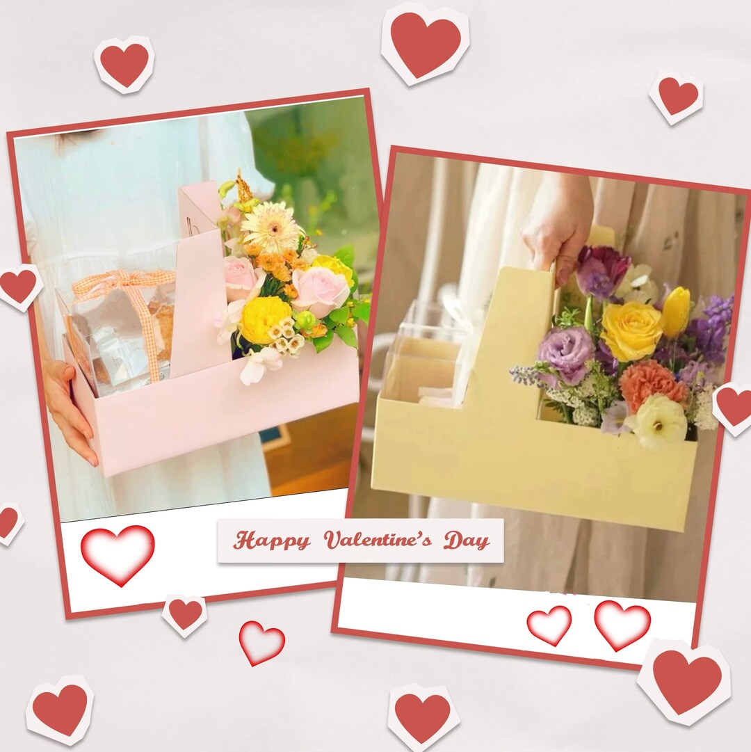 10 Sets Cake Flower Gift Boxes With 10 Pcs Small Clear Cake Boxes,5 ...