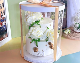 ZKKZOMA 6 Set 10x10x5 Inches Cake Boxes With Boards,Cake Boxes With - View #13