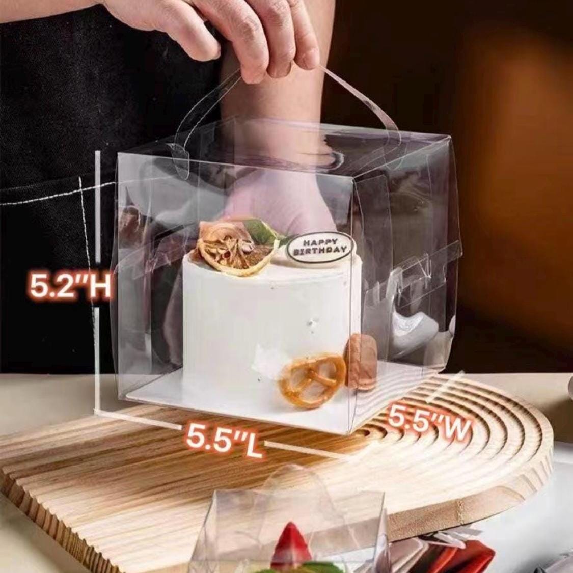 UPKOCH 10-Piece Clear Cake Holder Set - Transparent Bakery Boxes With Lids For Cupcakes, Tiramisu, Desserts