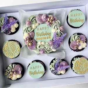 10 Sets Cake and Cupcakes Boxes Bento Boxes with Clear lids,Hold 1 Cake and 8 or 5 Cupcakes.Display Gift Box for Birthday,Wedding,Holidays