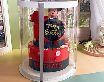 ZKKZOMA 6 Set 10x10x5 Inches Cake Boxes With Boards,Cake Boxes With - View #4