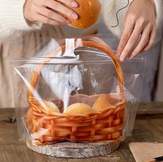 20 Pcs Thick Basket Bakery Bags Cookie Bags Donut Bags Treat Bags Pastry Bags large Baking Toast Self Sealing Bags 12.5 X 10.5 Etsy