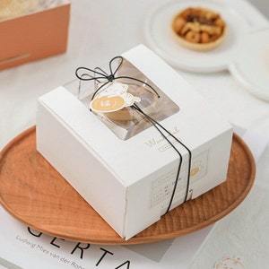 MUMULULU 7-Pack White Bakery Boxes With Window - 12x8x2.5 Inch Cookie Treat Boxes