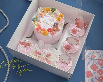 Bento Cake & Cupcake Box Set: Clear Lid Display (2 Sets)
