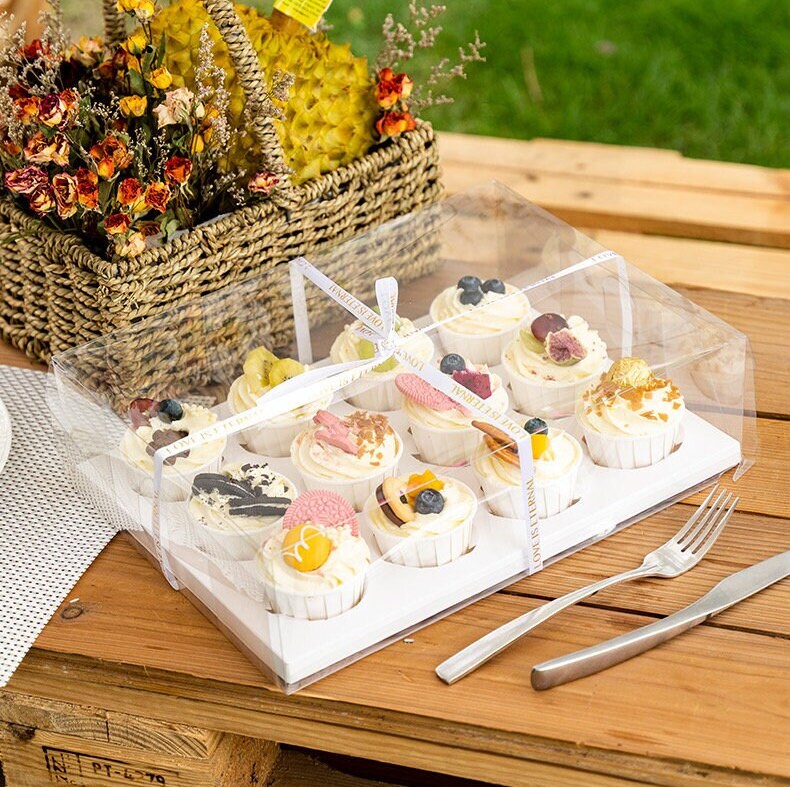 Lainrrew, 20 Contenitori Per Cupcake E Cupcake, Con Finestra