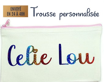 Trousse personnalisée pochette prénom