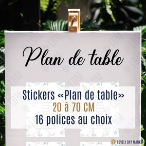 Stickers plan de table pour mariage, stickers mariage, stickers table image 1