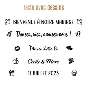 Stickers personnalisés pour palette de bienvenue Mariage Champêtre et bohème Décoration unique image 2