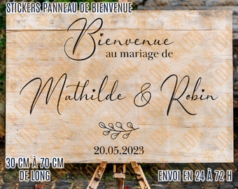 Stickers de mariage pour panneau de bienvenue Décoration mariage baptême anniversaire