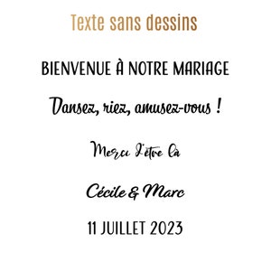 Stickers personnalisés pour palette de bienvenue Mariage Champêtre et bohème Décoration unique image 3