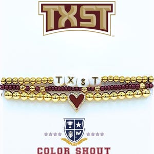 I Love Texas State Bracelet Stack