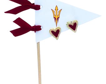 Heart Studs Earrings: Arizona State