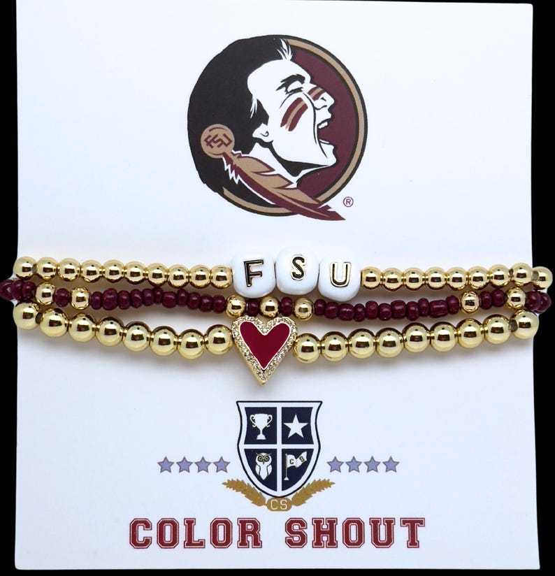 I Love Florida State Bracelet Stack - Etsy