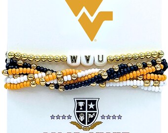 Universidad de Virginia Occidental: Juego de pulseras Lucky 7 Stack
