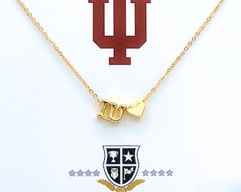 LOVE University of Indiana Gold Necklace