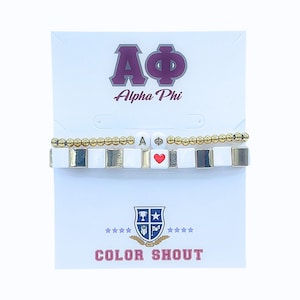 I LOVE Alpha Pi: Enamel Bracelet Stack