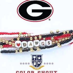 University of Georgia: Lucky 7 Stack Bracelet Set