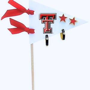 Pennant Pair Earring Set: Texas Tech