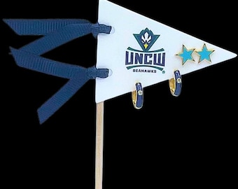 Pennant Pair Earring Set: University North Carolina-Wilmington