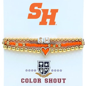Pulsera apilable &quot;Amo a Sam Houston State&quot;