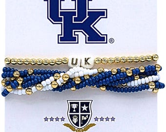 Universidad de Kentucky: Conjunto de pulseras apilables Lucky 7