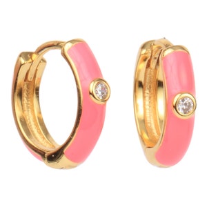 10 Things I Love About Hoops: Enamel Huggie Hoops