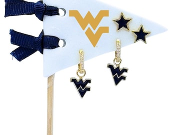 Juego de pendientes con banderines: Virginia Occidental