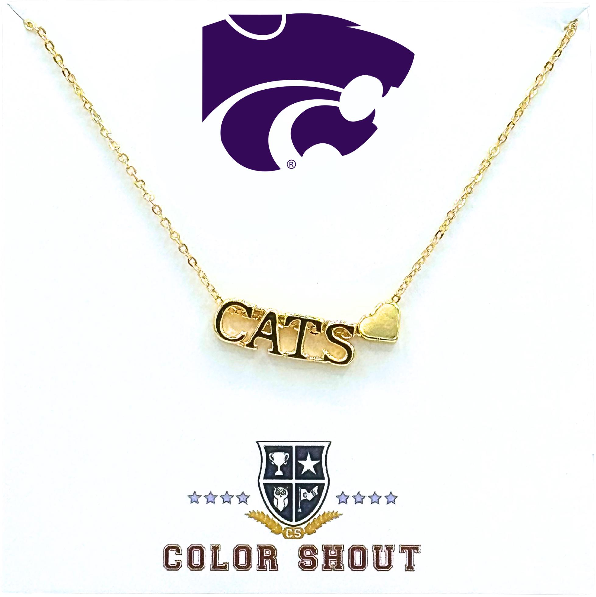 LOVE Kansas State Gold Necklace