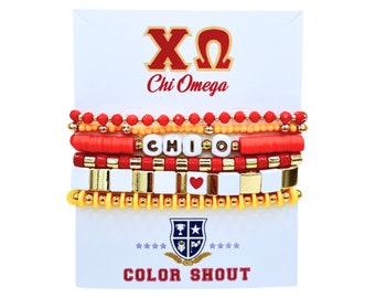 Chi Omega 5 Bracelet Mega Stack