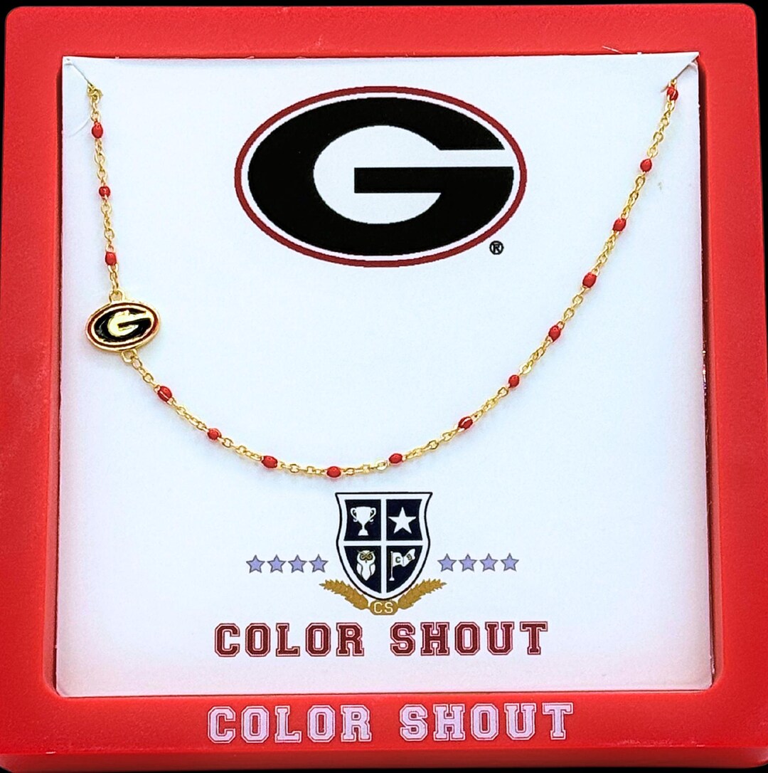 Georgia Bulldogs Foam Logo Necklace On 38 Inch Chain main image 1