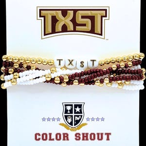 Texas State University: Lucky 7 Stack Bracelet Set