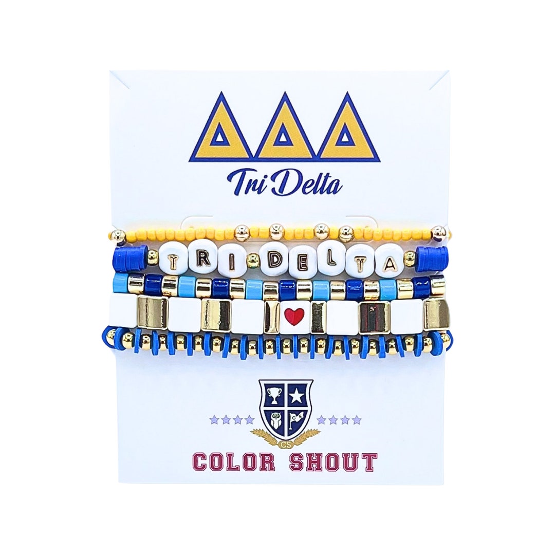 Tri Delta Inlay Tri Delta 5 Bracelet Mega Stack - Etsy
