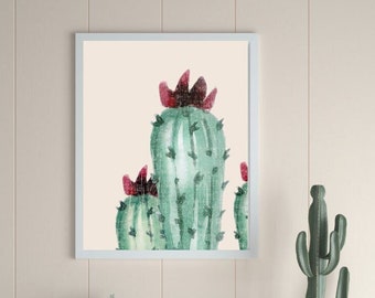 Cactus Print, Modern Home Decor, Cactus Wall Art Prints, Printable Wall Art, Desert Wall Art, Botanical Print