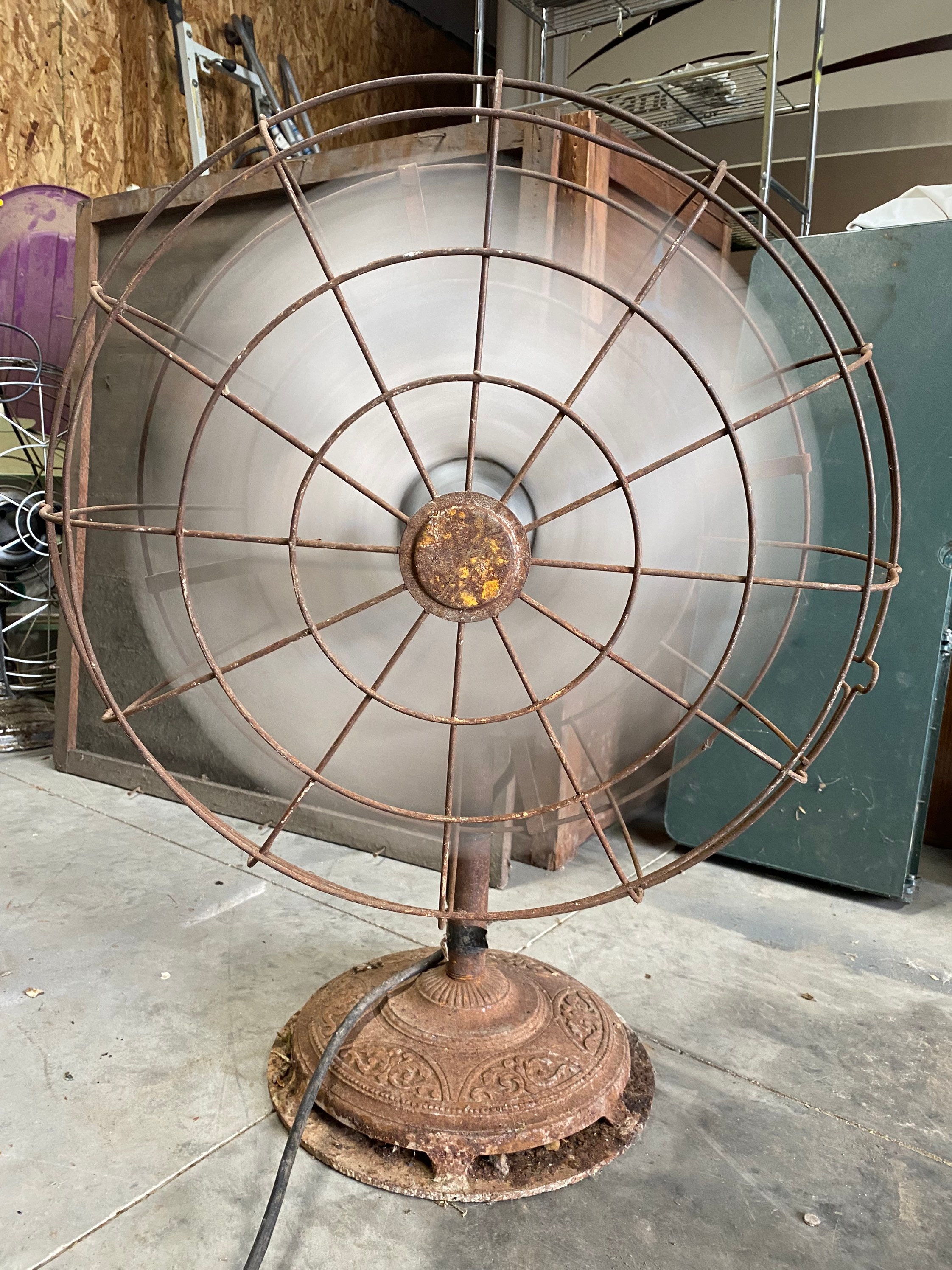 Robbins and Myers Huge Industrial Art Deco Shop Fan 30” Etsy