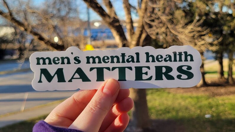 Mens Mental Health Matters Water Proof Sticker Male Depression Decal ...