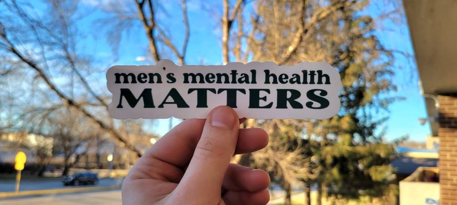 Mens Mental Health Matters Water Proof Sticker Male Depression Decal ...
