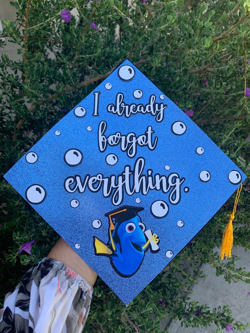 Graduation Cap Topper Custom Graduation Cap Dory Grad Cap Etsy