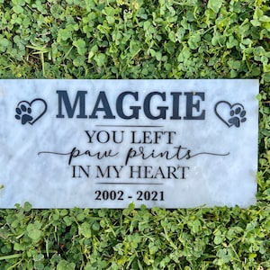 Custom Engraved Dog Tombstone | Pet Remembrance | Grave marker | Cat Headstone outdoor | Pet Gravestone | Memorial Plaque | In Loving Memory