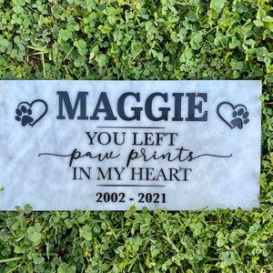 Custom Engraved Dog Tombstone | Pet Remembrance | Grave marker | Cat Headstone outdoor | Pet Gravestone | Memorial Plaque | In Loving Memory