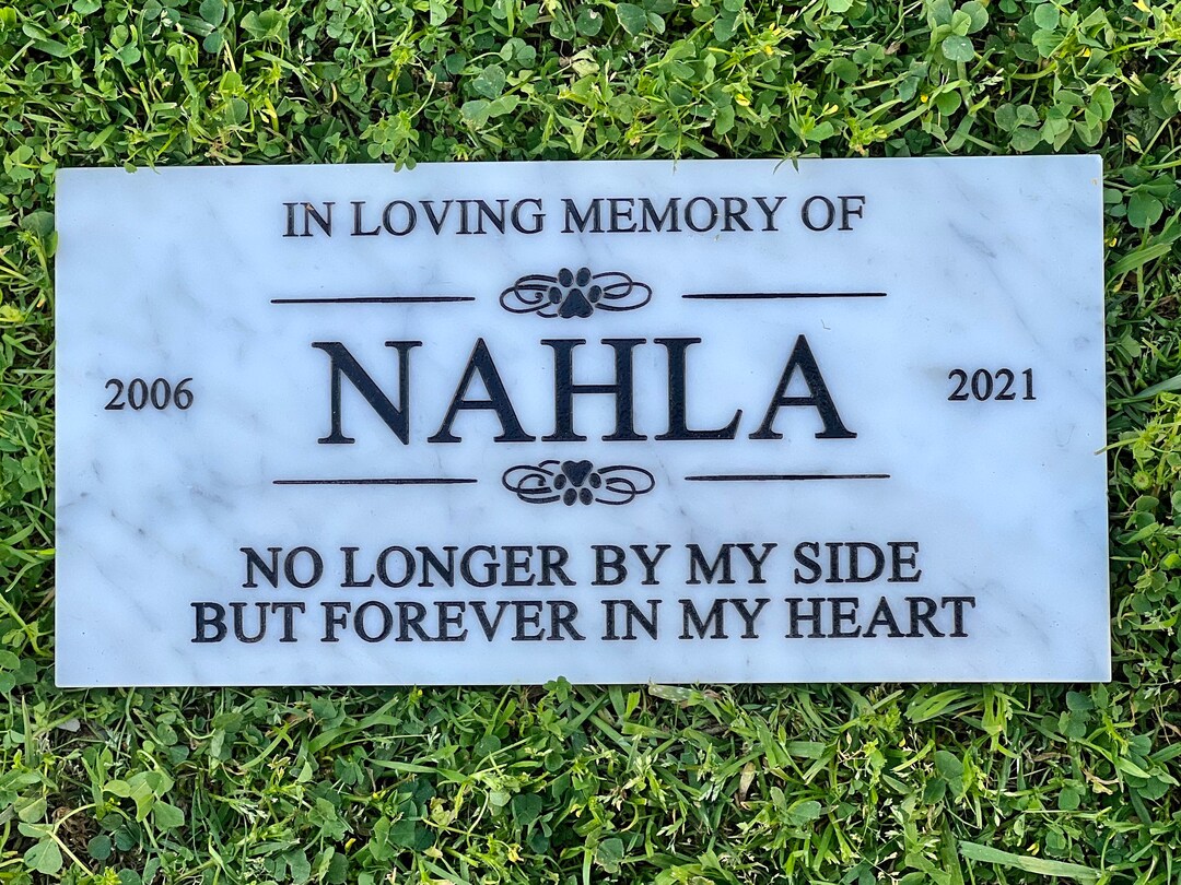 Custom Engraved Dog Tombstone Pet Remembrance Grave Marker Dog
