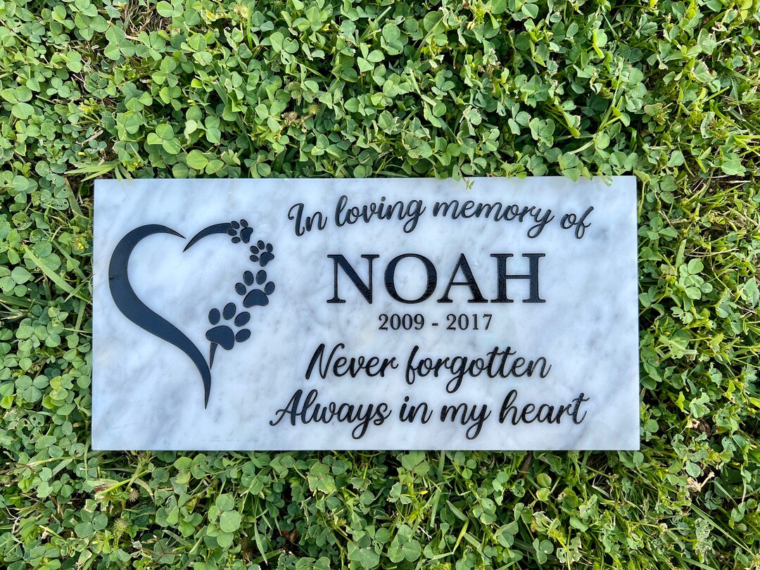 Custom Engraved Dog Tombstone Pet Remembrance Grave Marker Cat