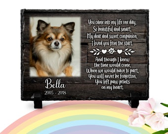 Dog Memorial Plaque | Paw print | You left paw print on my heart | Pet memorial plaque | Pet loss Gift | Remembrance gift | Dog keepsake